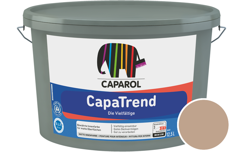 Caparol CapaTrend 7,5L Innenfarbe / Getnt im Farbton Amber 50