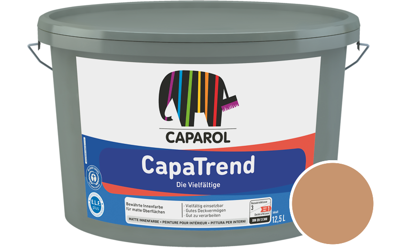 Caparol CapaTrend 7,5L Innenfarbe / Getnt im Farbton Amber 75