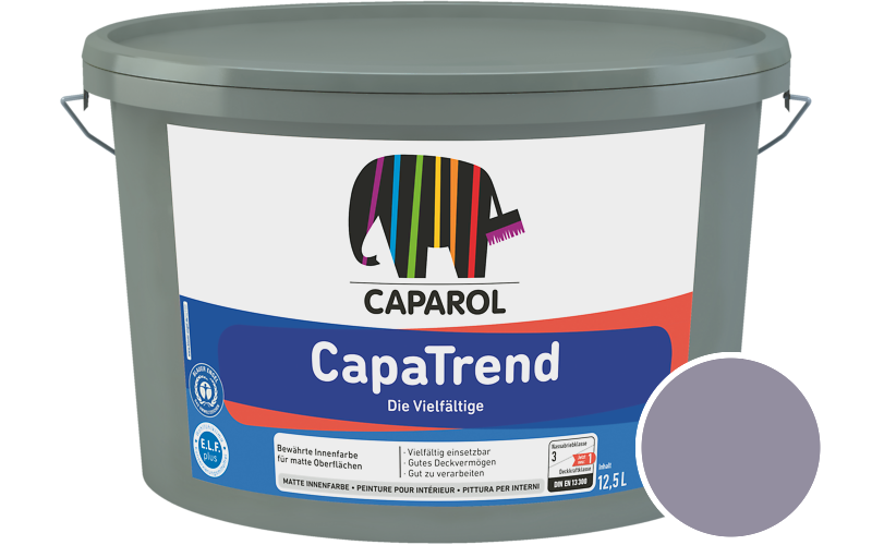 Caparol CapaTrend 2,5L Innenfarbe / Getnt im Farbton Amethyst 110