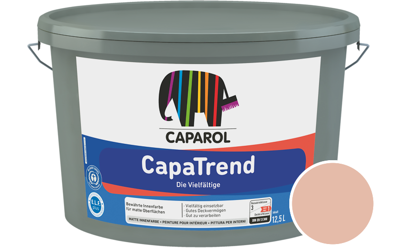 Caparol CapaTrend 2,5L Innenfarbe / Get�nt im Farbton Aprico 80