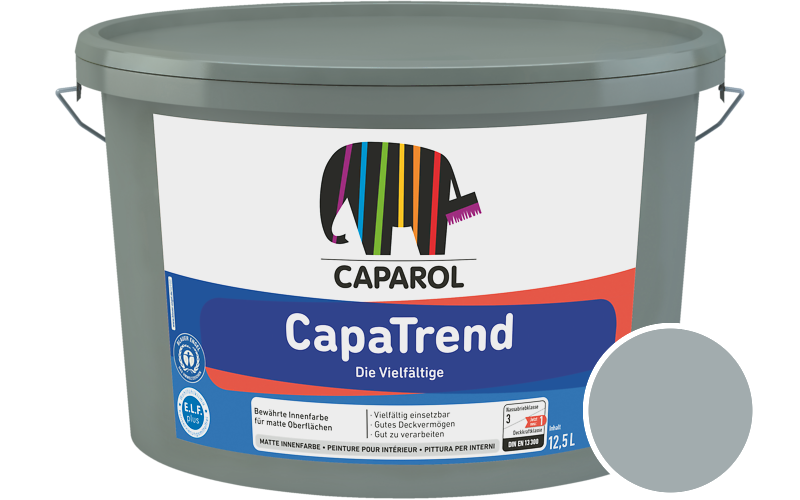Caparol CapaTrend 12,5L Innenfarbe / Getnt im Farbton Arctis 50