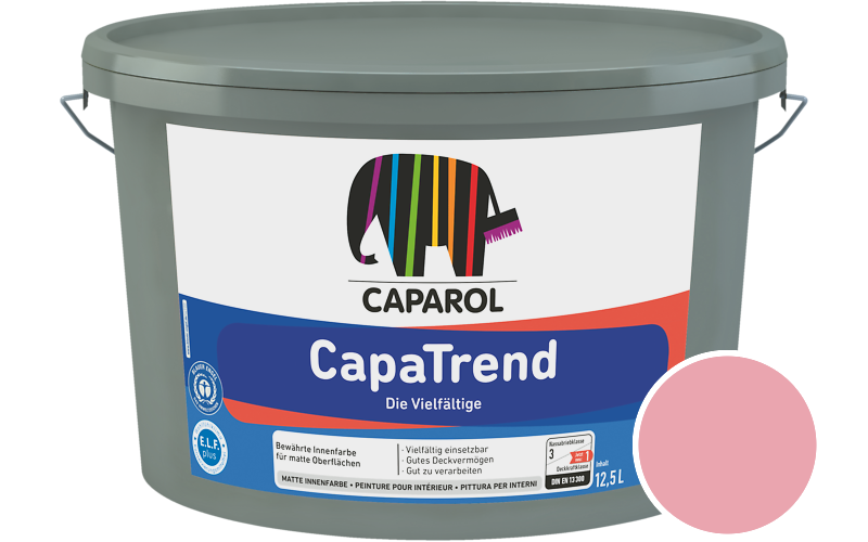 Caparol CapaTrend 12,5L Innenfarbe / Getnt im Farbton Baccara 25