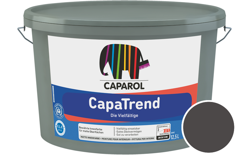 Caparol CapaTrend 7,5L Innenfarbe / Getnt im Farbton Basalt 0
