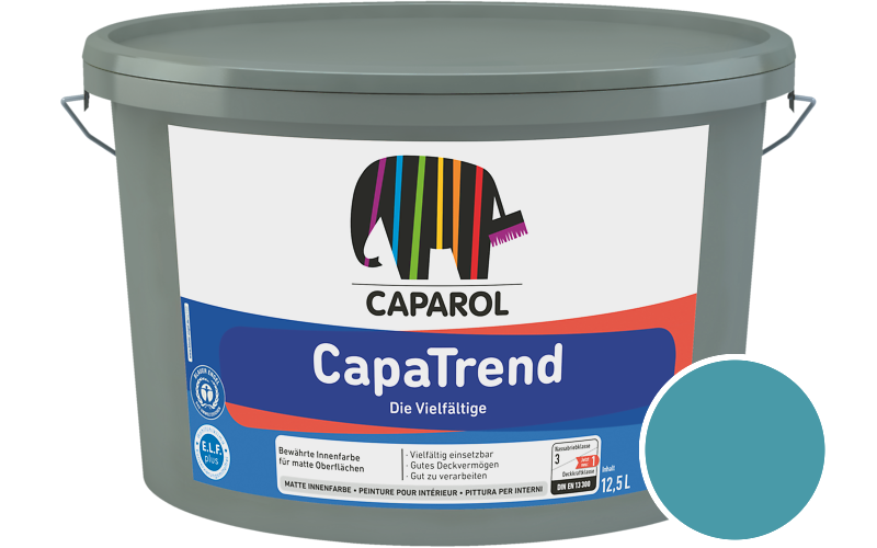 Caparol CapaTrend 5L Innenfarbe / Get�nt im Farbton Blu 10