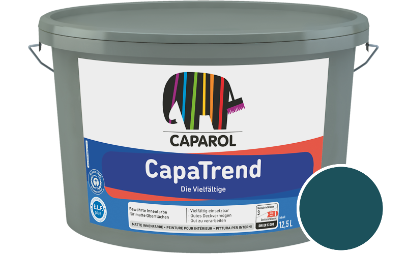 Caparol CapaTrend 7,5L Innenfarbe / Getnt im Farbton Blu 5