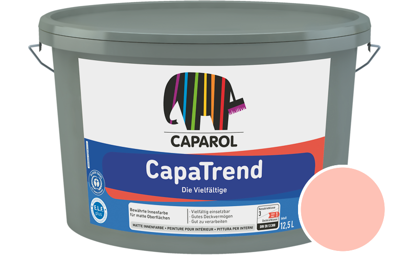 Caparol CapaTrend 5L Innenfarbe / Getnt im Farbton Cameo 180