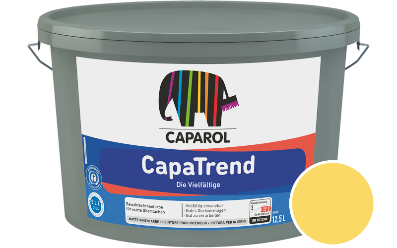 Caparol CapaTrend 5L Innenfarbe / Get�nt im Farbton Canari 13