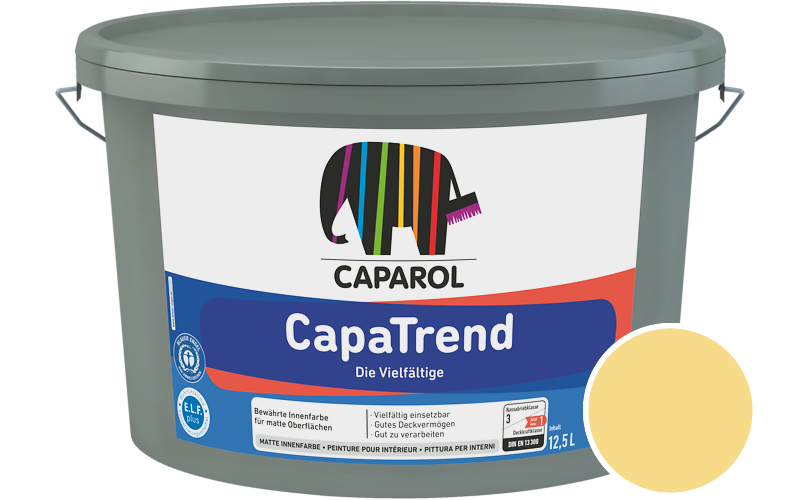 Caparol CapaTrend 12,5L Innenfarbe / Getnt im Farbton Curry 145