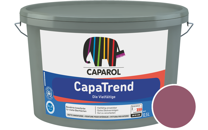 Caparol CapaTrend 5L Innenfarbe / Getnt im Farbton Flamenco 130