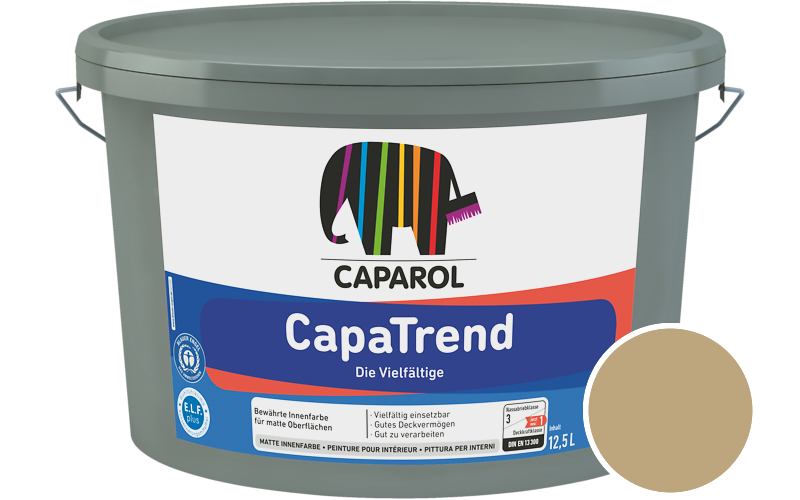 Caparol CapaTrend 2,5L Innenfarbe / Get�nt im Farbton Ginster 70
