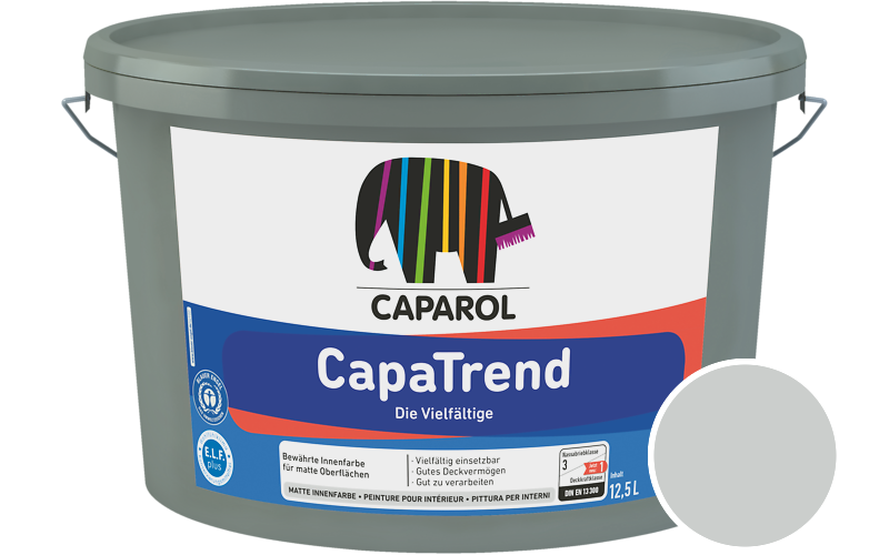 Caparol CapaTrend 2,5L Innenfarbe / Getnt im Farbton Graphit 15