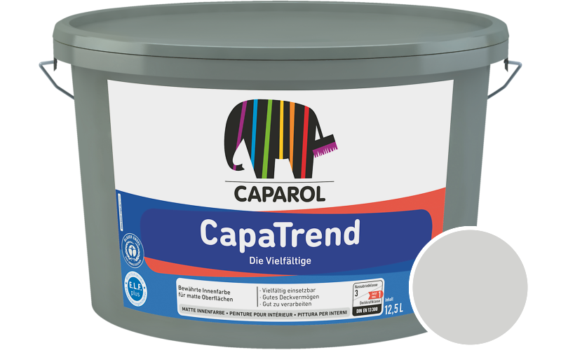 Caparol CapaTrend 5L Innenfarbe / Getnt im Farbton Grau 55