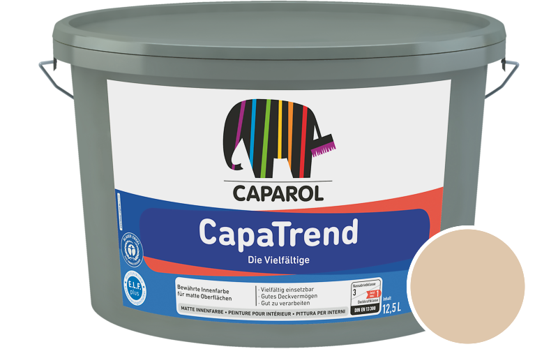 Caparol CapaTrend 2,5L Innenfarbe / Getnt im Farbton Havanna 15