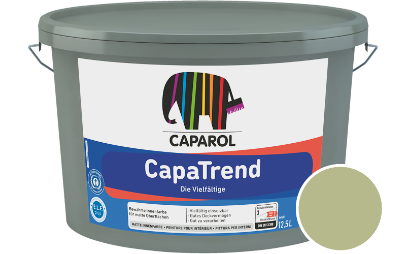 Caparol CapaTrend 12,5L Innenfarbe / Getnt im Farbton Jade 105