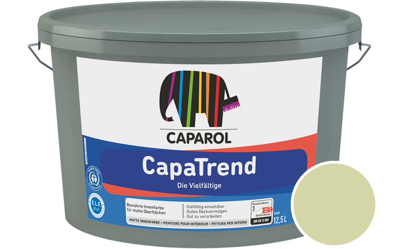 Caparol CapaTrend 7,5L Innenfarbe / Getnt im Farbton Jade 110
