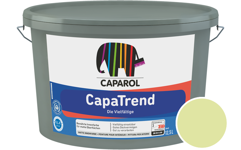 Caparol CapaTrend 12,5L Innenfarbe / Getnt im Farbton Jade 120
