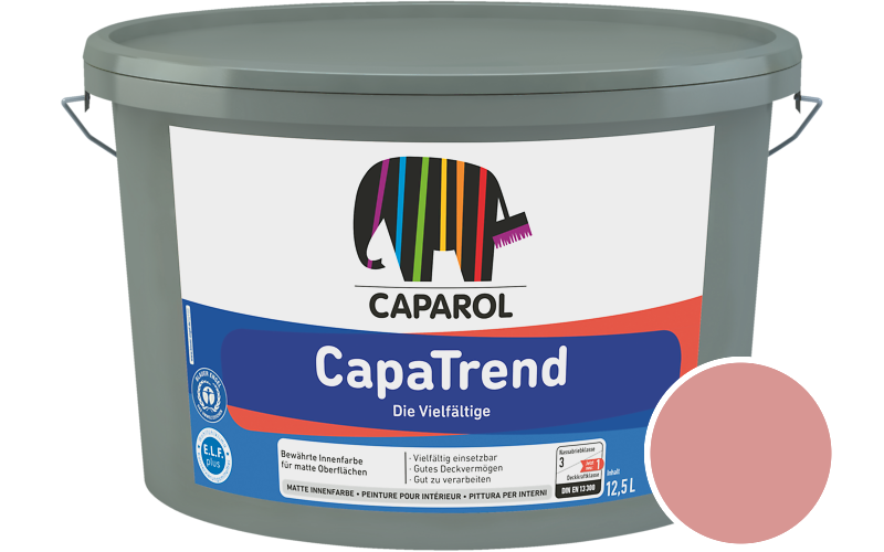 Caparol CapaTrend 5L Innenfarbe / Getnt im Farbton Korall 150