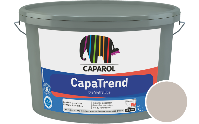 Caparol CapaTrend 5L Innenfarbe / Get�nt im Farbton Kreide 10