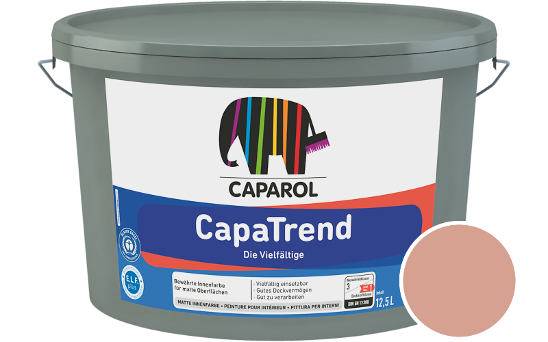 Caparol CapaTrend 5L Innenfarbe / Getnt im Farbton Lachs 50