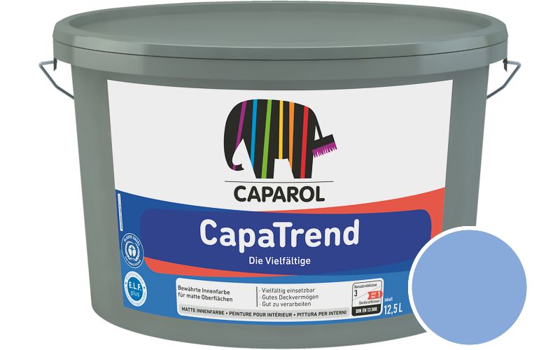 Caparol CapaTrend 2,5L Innenfarbe / Getnt im Farbton Lapis 13