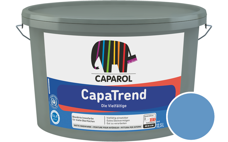 Caparol CapaTrend 2,5L Innenfarbe / Getnt im Farbton Lazur 200