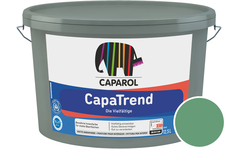 Caparol CapaTrend 7,5L Innenfarbe / Getnt im Farbton Malachit 105