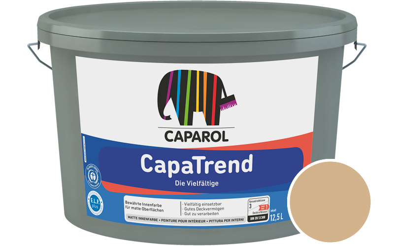 Caparol CapaTrend 5L Innenfarbe / Getnt im Farbton Marill 80