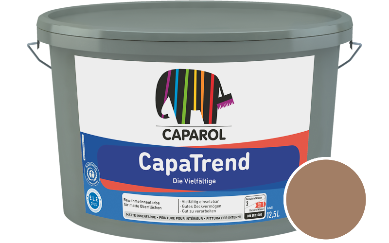 Caparol CapaTrend 5L Innenfarbe / Getnt im Farbton Marone 12