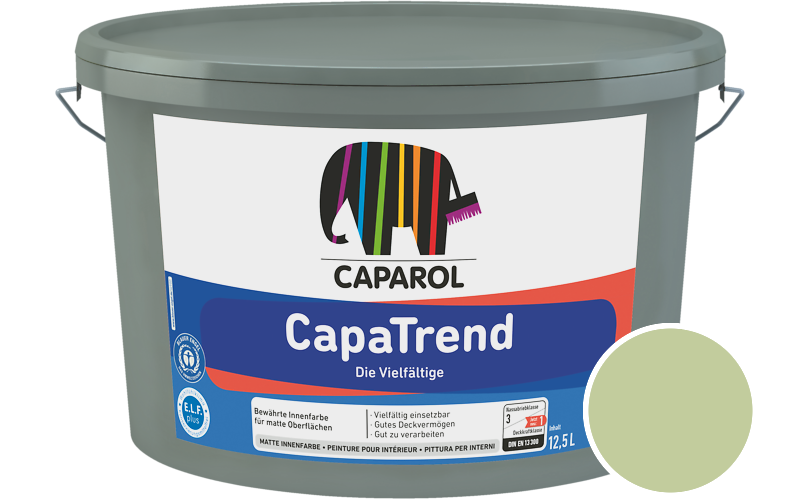 Caparol CapaTrend 5L Innenfarbe / Getnt im Farbton Moos 110