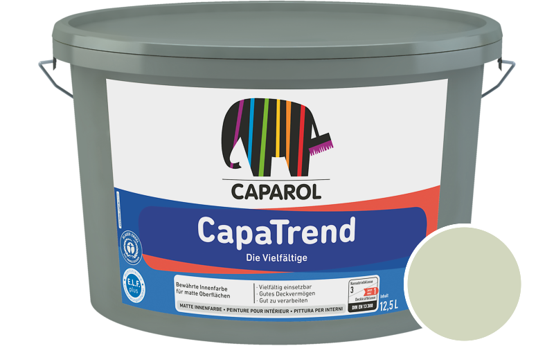 Caparol CapaTrend 5L Innenfarbe / Getnt im Farbton Moos 85