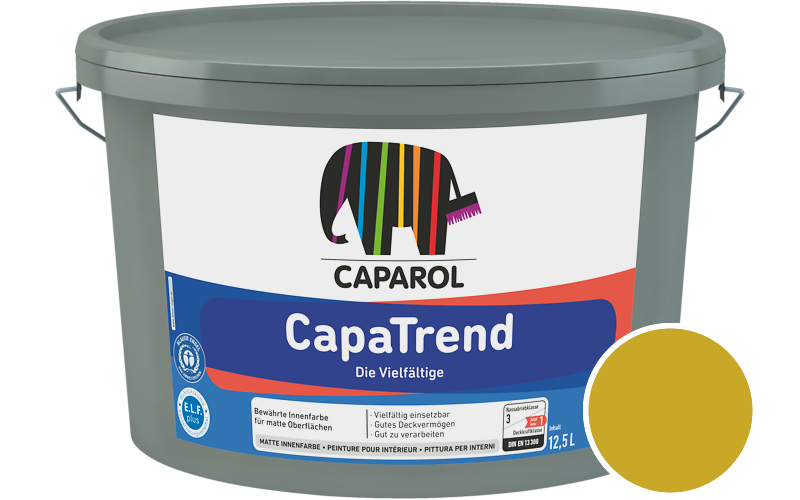 Caparol CapaTrend 5L Innenfarbe / Getnt im Farbton Oliv 20