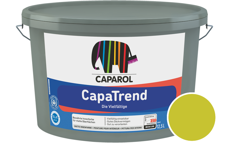 Caparol CapaTrend 5L Innenfarbe / Getnt im Farbton Oliv 30