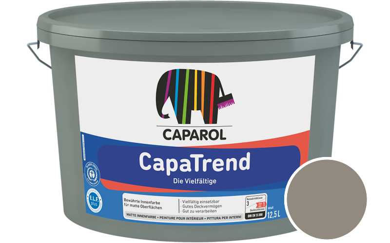 Caparol CapaTrend 12,5L Innenfarbe / Getnt im Farbton Onyx 40