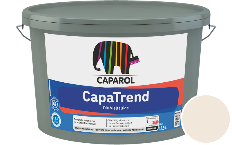 Caparol CapaTrend 2,5L Innenfarbe / Get�nt im Farbton Onyx 90