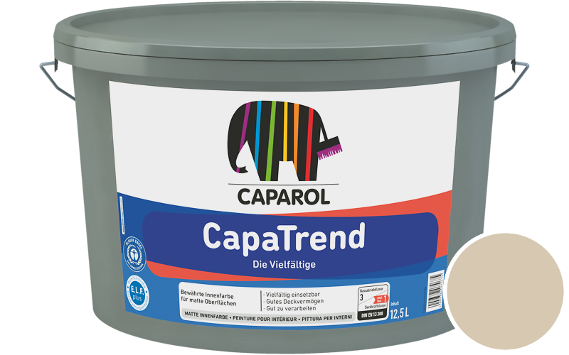 Caparol CapaTrend 2,5L Innenfarbe / Get�nt im Farbton Palazzo 150