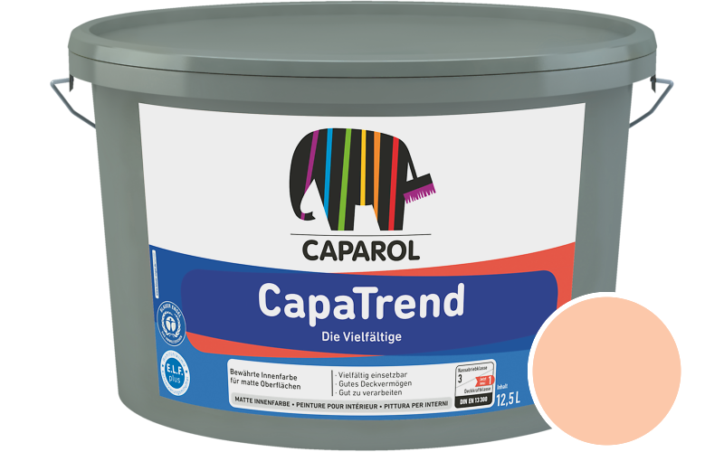 Caparol CapaTrend 12,5L Innenfarbe / Getnt im Farbton Papaya 145