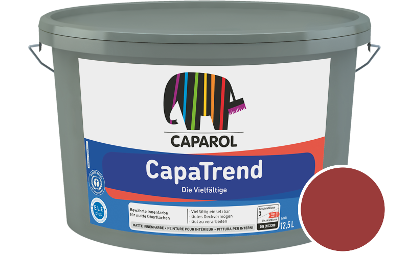 Caparol CapaTrend 7,5L Innenfarbe / Getnt im Farbton RAL 3001 Signalrot