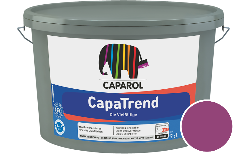 Caparol CapaTrend 12,5L Innenfarbe / Getnt im Farbton RAL 4006 Verkehrspurpur