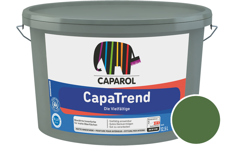 Caparol CapaTrend 12,5L Innenfarbe / Get�nt im Farbton RAL 6010 Grasgr�n