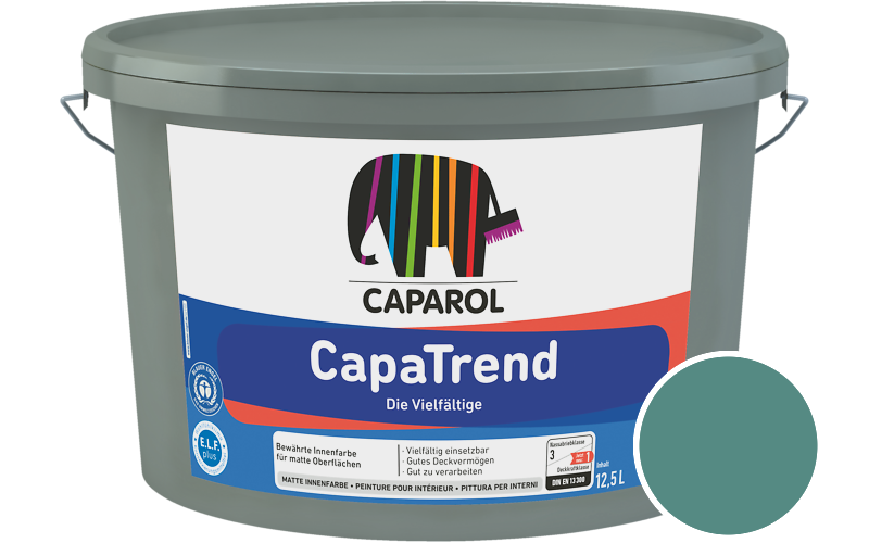 Caparol CapaTrend 7,5L Innenfarbe / Getnt im Farbton RAL 6033 Minttuerkis