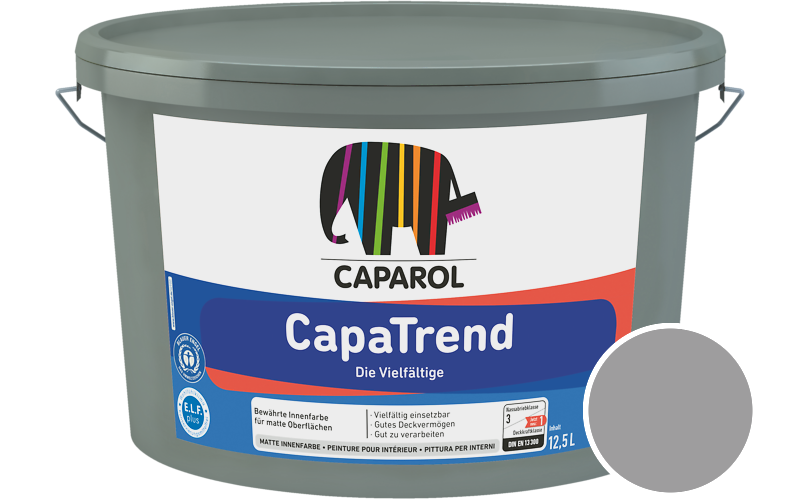 Caparol CapaTrend 5L Innenfarbe / Getnt im Farbton RAL 7004 Signalgrau