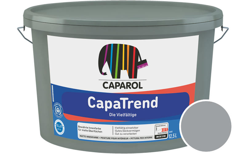 Caparol CapaTrend 12,5L Innenfarbe / Getnt im Farbton RAL 7040 Fenstergrau