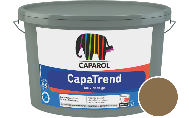 Caparol CapaTrend 5L Innenfarbe / Get�nt im Farbton RAL 8000 Gr�nbraun