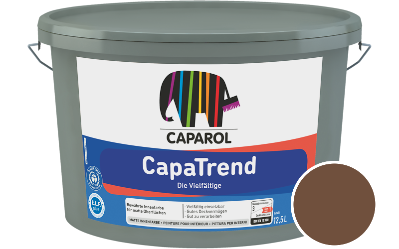 Caparol CapaTrend 7,5L Innenfarbe / Getnt im Farbton RAL 8007 Rehbraun