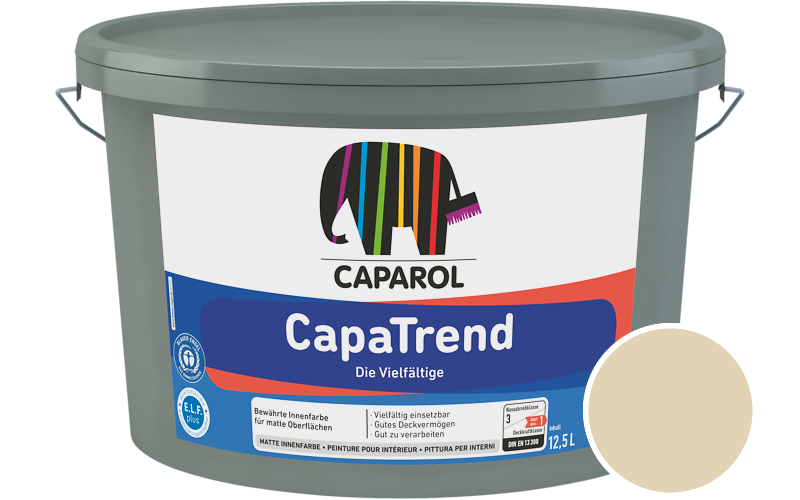 Caparol CapaTrend 5L Innenfarbe / Getnt im Farbton Savanne 15