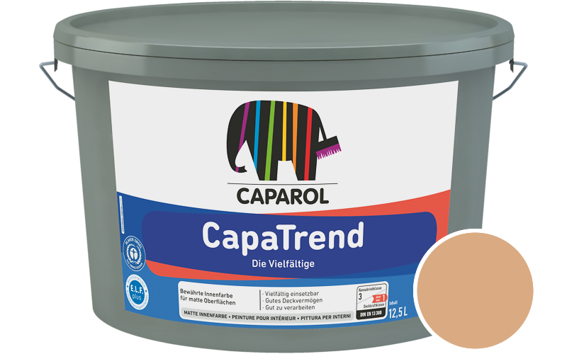Caparol CapaTrend 7,5L Innenfarbe / Getnt im Farbton Siena 135