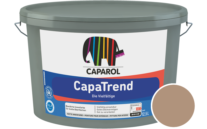 Caparol CapaTrend 2,5L Innenfarbe / Get�nt im Farbton Siena 80