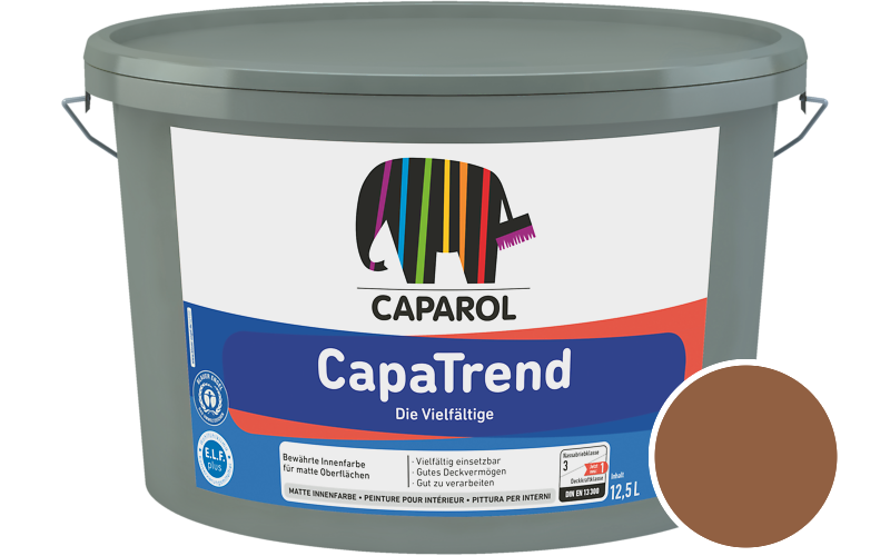 Caparol CapaTrend 7,5L Innenfarbe / Getnt im Farbton Terra 0