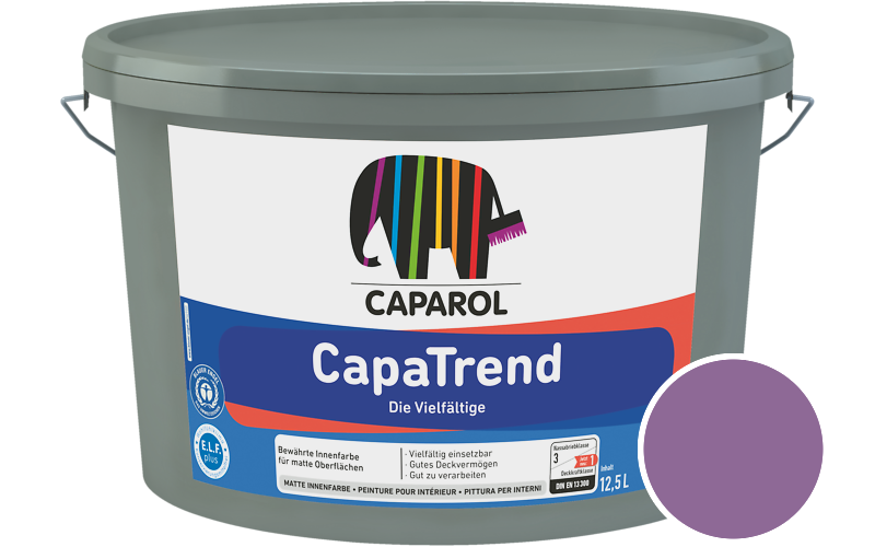 Caparol CapaTrend 5L Innenfarbe / Getnt im Farbton Viola 105