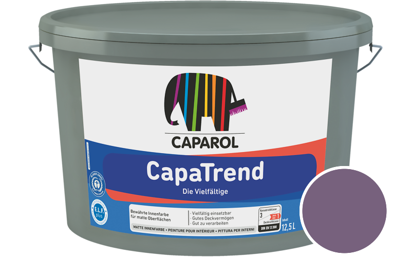Caparol CapaTrend 2,5L Innenfarbe / Getnt im Farbton Viola 70
